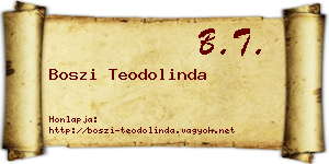 Boszi Teodolinda névjegykártya